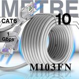 Mn6 M103FN 10 Metre Internet KABLOSU/1000 Mbps (Gigabit) Destekli/UTP-CAT6/ethernet Kablosu 10 Metre/iç Mekan Uyumlu - Gri