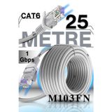MN6 M103FN 25 Metre Internet Kablosu/UTP-CAT6/Gigabit/Destekli/ethernet Kablosu 25 Metre/iç Mekan Uyumlu