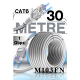 MN6 M103FN 30 Metre Internet Kablosu/UTP-CAT6/Gigabit/Destekli/ethernet Kablosu 30 Metre/iç Mekan Uyumlu