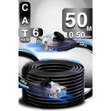MN6 M106 50 Metre Cat6 UTP Ethernet Kablosu 0.50mm İletken UV Korumalı Çift Katmanlı PE+PVC İÇ Dış Mekan