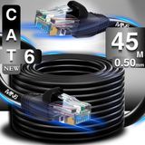 Mn6 M106 Cat6 UTP 0.50mm İletken Ethernet Kablosu 45 Metre, Dış Mekan UV Korumalı Çift Katmanlı PE+PVC İnternet Kablosu