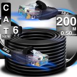 MN6 M106 Cat6 UTP Ethernet Kablosu 200 Metre, Dış Mekan UV Korumalı Çift Katmanlı PE+PVC 0.50mm İletken İnternet Kablosu