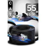 MN6 M106 Cat6 UTP Ethernet Kablosu 55 Metre, UV Korumalı Dış Mekan Çift Katmanlı PE+PVC 0.50mm