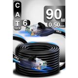 Mn6 M106 Cat6 UTP Ethernet Kablosu 90 Metre, Dış Mekan UV Korumalı Çift Katmanlı PE+PVC 0.50mm İletken İnternet Kablosu