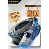 MN6 M107X CAT6 Dış Mekan Ethernet Kablosu 20 Metre, UV Korumalı RJ45 LAN Kablo, 23AWG 0.57mm, PE+PVC Çift Katmanlı Dış Kılıf