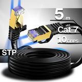 Mn6 M109F Cat7 Ethernet Kablosu 5 Metre 5G Modem Uyumlu Bakır İletken STP 10 Gbps Altın Kaplama RJ45