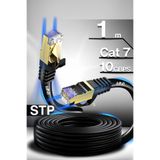 MN6 M109F Cat7 Kablo 1 Metre/Bakır-10Gbps-Stp/1 Metre Cat7 Ethernet Kablosu-50 Mikron Altın Kaplama