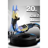 MN6 M109F Cat7 Kablo 20 Metre/Bakır-10Gbps-50 Mikron Altın Kaplama/20M Cat7 Ethernet Kablosu