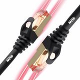 MN6 M109XF 3 Metre Cat7 internet kablosu/10Gbps-600 Mhz-10000Mbps%27e kadar/Cat7 Ethernet Kablosu (CAT7 KABLO, SIYAH, 3 METRE)