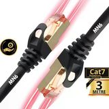 MN6 M109xf Cat7 Kablo/3 Metre-26awg-s/ftp/cat7 Ethernet Kablosu/10gbps-600 Mhz-10000mbps%27e Kadar (3 Metre)