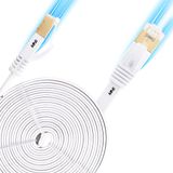 MN6 M112GM 3 Metre Cat7 Flat Kablo/10GBPS-600MHZ-RoHs Sertifikalı/3 Metre Ethernet Kablosu (M112GM Flat Cat7, Beyaz, 3 METRE)
