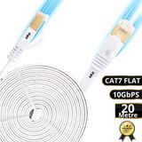 MN6 M112GM Flat Cat7 Kablo/20 METRE/10GBPS-600MHZ-RoHs Sertifikalı/Cat7 Ethernet Kablosu