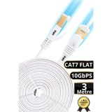MN6 M112GM Flat Cat7 Kablo/3 METRE/10GBPS-600MHZ-RoHs Sertifikalı/Cat7 Ethernet Kablosu