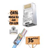 MN6 M117XF Cat6 Jack/35 Adet-Metal Ez/yeni Nesil RJ45 Cat6-8p/8c Açık Uçlu/cat6 Konnektör