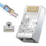 Mn6 M117XF Cat6 JACK/500 Adet-Metal Ez/yeni Nesil RJ45 Cat6-8p/8c Açık Uçlu/cat6 Konnektör - Siyah - Gri