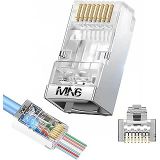 MN6 M117XF Cat6 jack/90Adet-Metal EZ/Yeni Nesil rj45 cat6-8P/8C AÇIK UÇLU/Cat6 Konnektör (CAT6 Metal EZ jack, 90)