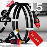 Mn6 M129xf 3.5Mm Aux Erkek - 2 Rca Erkek Stereo Ses Kablosu 1.5 Metre, Amfi Ve Aktif Hoparlör İçin