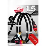 Mn6 M129xf Rca Kablosu/1,5 Metre-3.5Mm/Aux Ses Kablosu-2Rca Ses Kablosu-Ses Sistemi Uyumlu