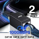 Mn6 M13x Kablo Birleştirici/2 Adet-Cat5-Cat6-Cat7-Cat8-Uyumlu/Lan Kablosu Birleştirici Ara Aparatı