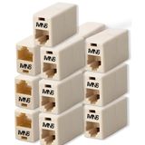 MN6 M14 15 Adet RJ45 Ethernet Kablo Birleştirici, Cat5 Cat5e Cat6 Uyumlu Dişi Dişi LAN Kablo Uzatma Aparatı