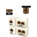 Mn6 M15 Kablo Birleştirici/4 Adet-3Kablo Girişli-Cat5/5E-Cat6-Uyumlu/Lan Kablosu Birleştirici Ara Aparatı