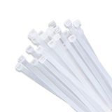 MN6 M188PL Kablo Bağı/40 Adet-10cm x 3.6mm/Plastik-Elektrik Kabloları, Ağ Kabloları Uyumlu/Cırt Kelepçe(Beyaz, 10 cm x 3.6 mm)