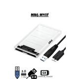 Mn6 M411f Hdd Kutusu/Usb 3.0-2.5 Hdd Kutusu-Şeffaf/Taşınabilir-2.5 Usb 3.0 Sata Hdd Kutusu
