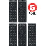 MN6 MF01 F Klavye Sticker/5 Adet-Laptop PC Uymlu-Silinmez/Türkçe F Klavye Sticker