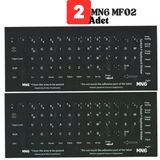 Mn6 Mf02 Türkçe F Klavye Etiketi/2 Adet/Türkçe F Klavye Sticker-Laptop Pc Uymlu Türkçe F Klavye