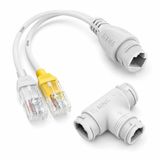 MN6 MN-PX2 PoE RJ45 Splitter Çoklayıcı, Mux Combiner Ethernet Ağ Adaptörü, Kamera Modem Router Bağlantı Aparatı (5, Beyaz)