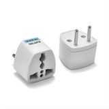 MN6 MN008 Avrupa Tipi Universal Seyahat Adaptörü 2 Pin Type C–5 Adet-Amerikan Ingiliz Çin Fiş Çevirici - Beyaz