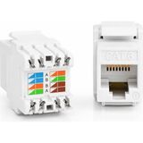 MN6 MN117C RJ45 Cat6 Keystone Jack Şase Priz Modülü 180 Derece Ağ Ethernet Bağlantı Konnektörü - 2 Adet