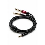 MN6 MN167M 3.5mm Stereo to 2x6.3mm Mono Ses Kablosu 1.5 Metre AUX Amfi Mikser Hoparlör Bağlantı Kablosu
