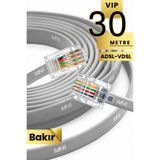 MN6 MN202F Telefon hat Kablosu 30 metre/Bakır Tel-Diş Mekan/Kutu–Modem DSL Adsl Vdsl kablosu/4'LÜ-FLAT