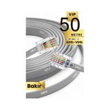 Mn6 Mn202f Telefon Hat Kablosu 50 Metre/bakır Tel-diş Mekan/kutu Modem Dsl Adsl Vdsl Kablosu/4'lü-flat 50 Metre