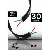 MN6 MN207FS Telefon hat Kablosu 30 metre/2 Telli-Flat-rj11 kablo/Kutu–Modem DSL Adsl Vdsl kablosu