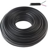 Mn6 MN207FS Telefon Hat Kablosu 80 Metre/2 TELLI-FLAT-RJ11 Kablo/kutu–modem Dsl Adsl Vdsl Kablosu - Siyah