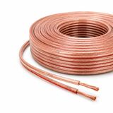 Mn6 MN251HKF 2x2.50 mm Hoparlör Kablosu 30 Metre Şeffaf Kırmızı Çizgili Kordon Amfi Hoparlör ve Ses Sistemi Kablosu