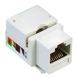 MN6 MN90D Cat6 UTP RJ45 90° Keystone Jack 8P8C Şase Ethernet Ağ Prizi Modülü 250 MHz, Krem, 30