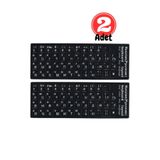 MN6 MR01 Rusça Klavye Sticker/2 Adet-Laptop PC Uymlu-Silinmez-Rusça Ingilizce Klavye Etiketi