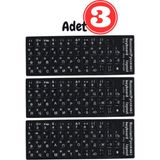 MN6 MR01 Rusça Klavye Sticker/Kaliteli Pvc-3 Adet/Rusça Ingilizce Klavye Etiketi-Rusça Pc Keyboard Sticker