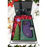 Mn6 Santa Barbara Polo Knight-Hediye Seti/İphone 14 Pro Deri Kılıf-Yılbaşı Mumu-Kalpanahtarlık-Not Zarfı