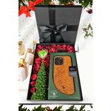 Mn6 Santa Barbara Polo Knight-Hediye Seti/İphone 14 Pro Max Deri Kılıf-Yılbaşı Mumu-Kalp Anahtarlık-Zarf