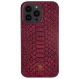 MN6 Santa Barbara Polo Knight-iphone 14 pro max deri kılıfı-yılan Derisi Tasarımı-14 pro max deri kılıfı-Şık Tasarım tarzınızı tamamlar ve telefonunuza şıklık katar.iphone 14 pro max kılıfı deri.(Kırmızı)
