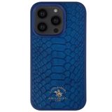 MN6 Santa Barbara Polo Knight-iphone 14 pro max deri kılıfı-yılan Derisi Tasarımı-14 pro max deri kılıfı-Şık Tasarım tarzınızı tamamlar ve telefonunuza şıklık katar.iphone 14 pro max kılıfı deri.(Mavi)