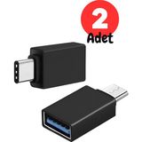 Mn6 X5 Type-C USB Otg.2 Adet.yüksek Hızlı Veri Aktarımı USB 3.0 Otg Uyumlu Dönüştürücü.mini - Siyah