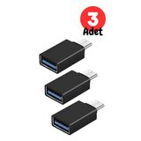 Mn6 X5 Type-C Usb Otg.3 Adet Yüksek Hızlı Veri Aktarımı Usb 3.0 Otg Dönüştürücü.mini Otg Çevirici Adaptör