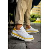 MN979 - Santoni GBT Spor Erkek Ayakkabı BEYAZ/SARI