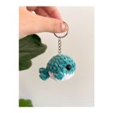Mnika El Yapımı Amigurumi Renkli Balina Anahtarlık – Sevimli Örgü Peluş Anahtarlık Hediyelik