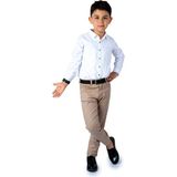 Mnk Baby Apoletli Kollu Gömlek Tarz Erkek Çocuk Takım MNK0422 - 8 Yaş - Beyaz